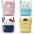 thumbnail image 3 of Sanrio-Bolso de mano Kawaii Hello Kitty PU, cartera KT Cat Kuromi, mochila Cinnamorol, Beauty Travel My Melody, bolso escolar, juguetes para niñas, 3 of 4