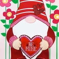 thumbnail image 5 of Evergreen 18.00In Valentine Gnome Garden Flag, , Applique Hearts Flowers Double-Sided 169218, 5 of 5