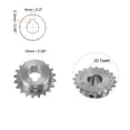 thumbnail image 3 of B Type Roller Chain Sprocket 20 Teeth 15mm Bore Stainless Steel Motor Gear, 3 of 6