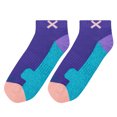 thumbnail image 6 of Odd Sox – Basix Purple Teal Peach Ankle Socks – Medium Unisex Size – Cushioned Cotton Blend with, 6 of 6
