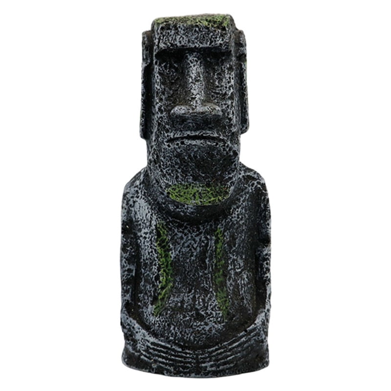 Fish Tank Moai Decor, Resin Easter Island Statues, Freshwater