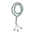 thumbnail image 3 of Muslim Prayer Beads Bright Colors Eye Catching Fine Texture Comfortable Grip Tasbih Prayer Beads Muslim Rosary 33 Grain Laser Laser Mosque Rosary Lake Blue (Lake Blue), 3 of 9