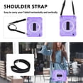 thumbnail image 3 of ELEHOLD Case for Apple iPad 10th Gen, Shockproof Case with 360°Rotating Adjustable Shoulder Hand Strap & Stand,Purple, 3 of 8