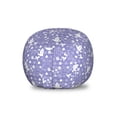 thumbnail image 1 of Bird Storage Toy Bag Chair, Monochromatic Pattern of Clovers and Flying Doves Repetition, Stuffed Animal Organizer Washable Bag, Small Size, Lavender Blue White, by Ambesonne, 1 of 3