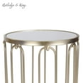 thumbnail image 5 of Rutledge & King Braswell Gold Mirrored End Table Set- Accent Table - Gold, 5 of 5