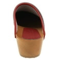 thumbnail image 5 of BJORK Maja Open Back Wood Leather Clogs (Red - EU42), 5 of 9