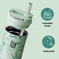 thumbnail image 3 of Botella de Agua Aislada BOTTLE BOTTLE 700 mL con Tapa con Popote Verde Valle, 3 of 9
