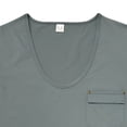 thumbnail image 6 of ZHOGXU Men's T Shirt Summer Short Sleeved Crew Neck Solid Color Pocket Comfortable Breathable Top For Casual Daily Wear,Grey,Xxl, 6 of 7