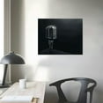 thumbnail image 4 of Nawypu  Canvas Print Wall Art Silver Retro Microphone Music Instruments Photography Modern Art Industrial Closeup Expressive Multicolor Cool for Living Room, Bedroom, Office, 4 of 5