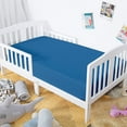 thumbnail image 3 of Microfiber Crib Fitted Sheet, Cozy and Soft Solid Color Toddler Sheet, Royal Blue, 28 x 52 Inches, 3 of 6