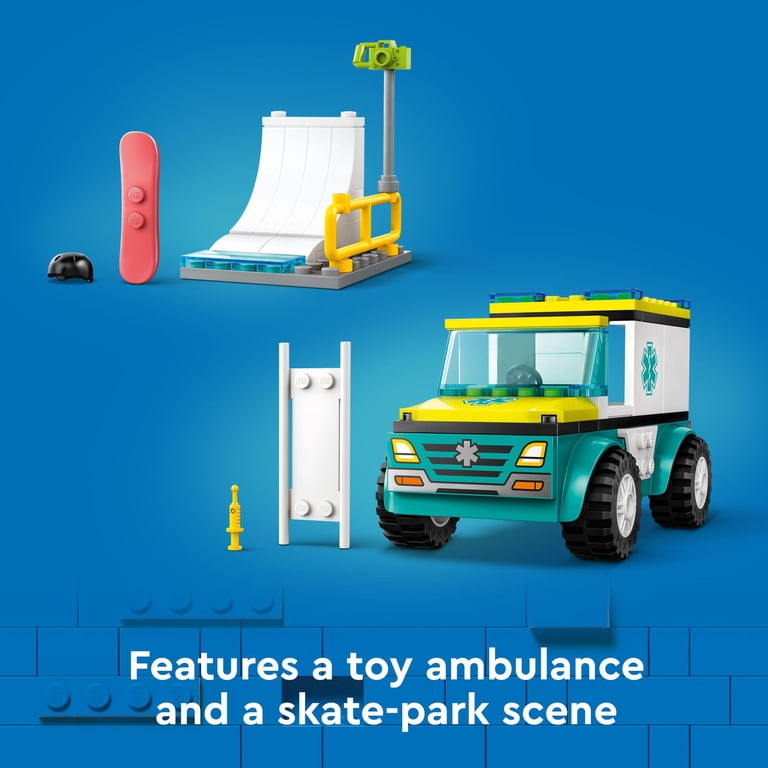 LEGO, City Emergency Ambulance and Snowboarder Toy Set, 60403