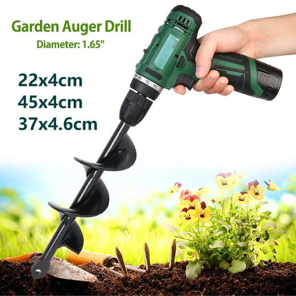 22cm Planting Auger Spiral Hole Drill Bit For Yard Garden Earth Bulb Planter 