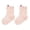 Pink, variant on Xijirk Solid Cable Knit Crew Socks Breathable Textured Ankle Socks Unisex Summer 0-6 Months