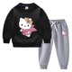 thumbnail image 3 of Hello Kitty nueva ropa para niños pantalones con capucha traje para niños y niñas terciopelo grueso cálido invierno traje de dos piezas de manga larga, 3 of 5