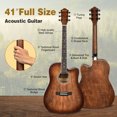 thumbnail image 2 of Infans 41" Full Size Dreadnought Cutaway Acoustic Guitar Kit Beginner Guitarra Coffee, 2 of 7