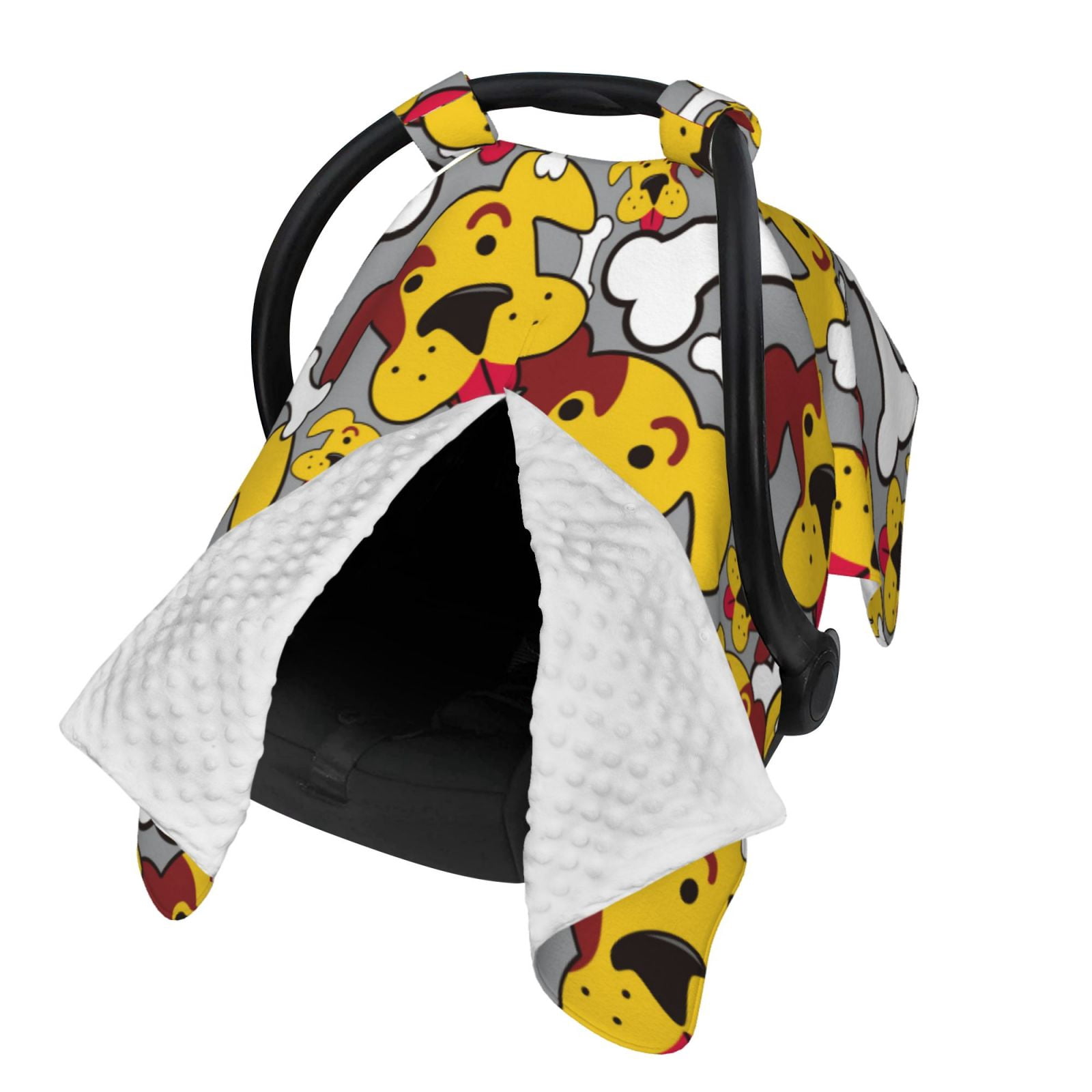 Naloa Cute Dog Baby Car Seat Cover, Breathable Baby Carrier Cover, Multiuse Baby Carrier Cover & Nursing Breastfeeding Cover