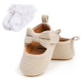 thumbnail image 5 of Lovebay 0-18M Baby Girls Corduroy Soft Flat Crib First Walkers Shoes Send Socks, 5 of 6