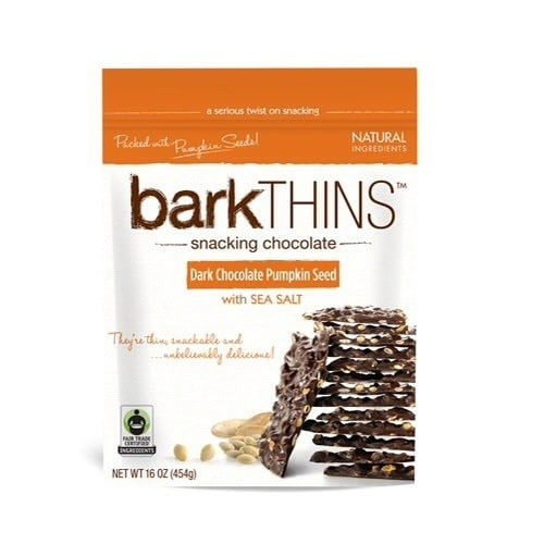 Bark Thins Snacking Chocolate with Sea Salt Dark Chocolate Pumpkin Seed 4.7 oz by Bark Thins