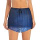 thumbnail image 2 of Balery Retro Blue Glitter Pantalones cortos deportivos para mujer con forro y dos bolsillos, elásticos, para entrenamiento, gimnasio, yoga-Small, 2 of 7