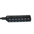 thumbnail image 2 of Portable USB Hub, 7-Port USB3.0 Splitter with Individual & LED Light Multiple Expander USB Hub Insert and Use, 2 of 12
