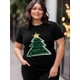thumbnail image 4 of Women's T-Shirt,Short Sleeve Tee Shirts Casual Tops Green Christmas Tree Star Crewneck T Shirt for Women, 4 of 8