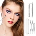 thumbnail image 4 of Blackhead Remover, Professional Blackhead Tweezers Set for Face, Stainless Steel Blackhead Extractor Tool, Precise Pore Cleaner, Facial Skin Care Tool, 4 of 9