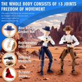 thumbnail image 4 of Deeplus Titan 13 Figura De Acción Cowboy Ya Montado Maniquí 13 Figuras De Acción Para Niños Paquete De 2 5.4 Pulgadas T Lucky 13 Figura De Acción Figura De Acci?N T13 Negro Y Rojo, 4 of 5