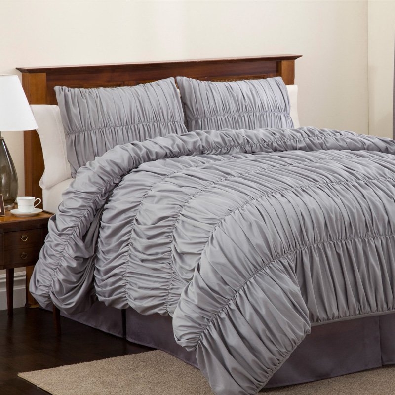 Lush Decor Venetian 4 Pc Comforter Set King Silver Walmart Com