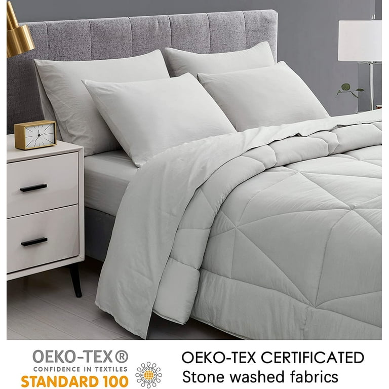 Chezmoi Collection Jasper Mustard Yellow King Size Bed in a Bag 7-Pieces Triangle Geometric Quilted Stone Washed Microfiber Comforter with Sheets