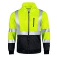 thumbnail image 2 of JORESTECH Hi-Vis Safety Full-Zip Hoodie Sweater, ANSI Class 3 (Yellow/Black, 4XL), 2 of 6