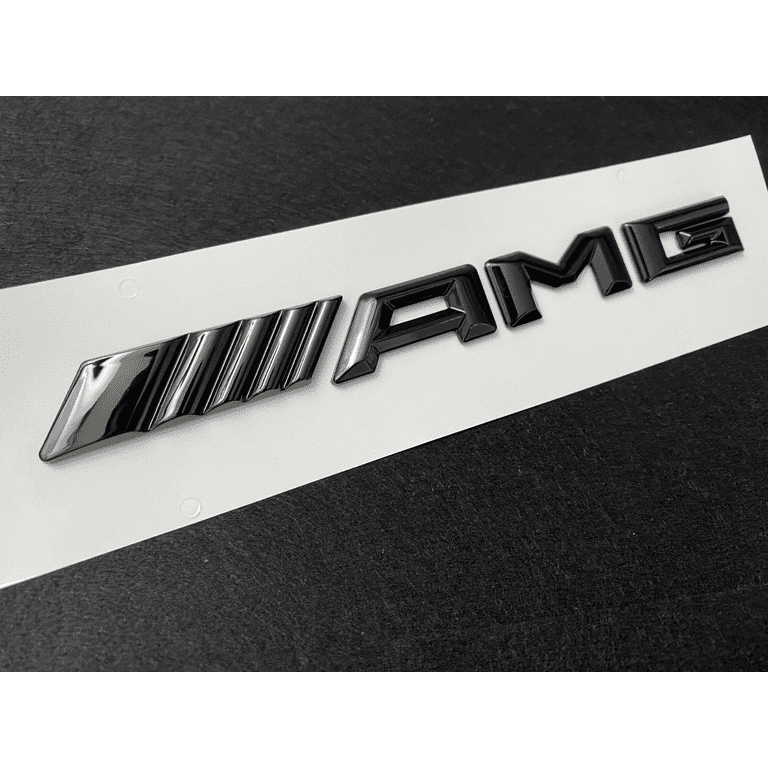 Mercedes Benz AMG Letter Logo Emblem Trunk Rear Badge 7.3 in. Gloss black  A45 C63 E63 S63 Sl65 Sl63 Gls63 gle53 W221 W209 Cls63