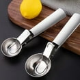 thumbnail image 2 of Fmxomd Ice Cream Scoop with Trigger, Cookie Scoop for Baking, 3 Oz Cookie Dough Scooper, Large Ice Cream Scooper, Stainless Steel Portion Scoop, 2 of 9