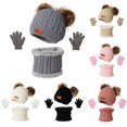 thumbnail image 2 of Gorro, bufanda y guantes para niños europeos y americanos, gorro cálido para bebé de tres piezas para otoño e invierno, 2 of 6