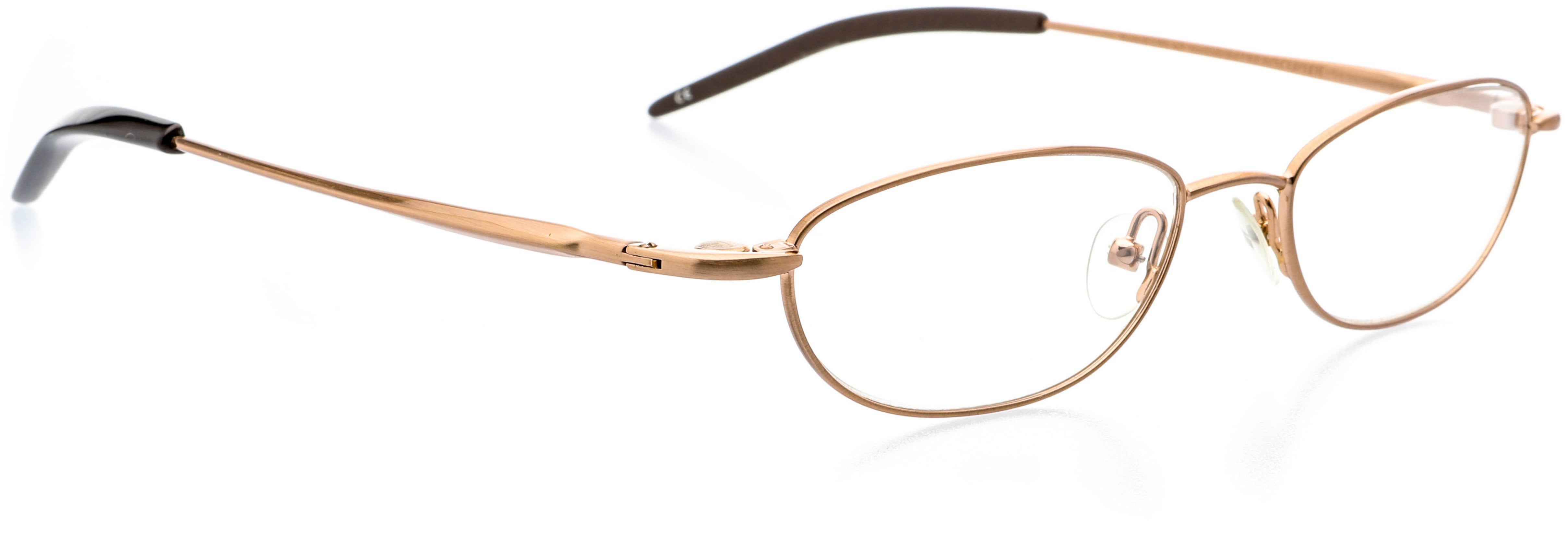 Optical Eyewear Oval Shape Metal Full Rim Frame Prescription Eyeglasses Rx Copper 