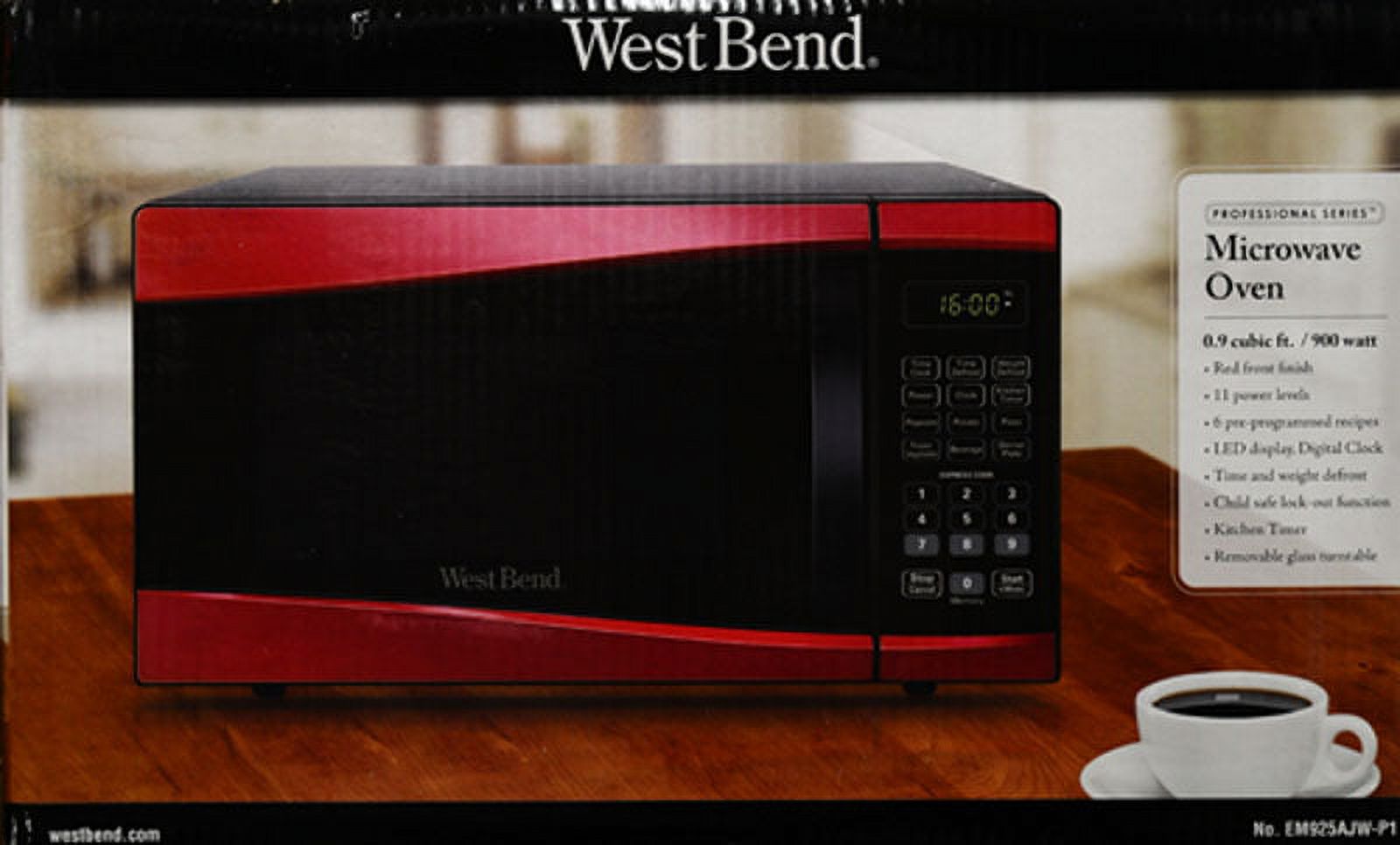West Bend 0.9-cu. ft. 900-Watt Microwave - image 3 of 7