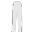thumbnail image 6 of Trushirts Women's Wide Leg Casual Pants White XL Size - Polyester Spandex, Breathable Stretch, Side Stripe, Elastic Waist, Skin-Friendly for Daily Wear/Shopping/Yoga, 6 of 9