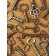 thumbnail image 2 of Vision Studio 12x14 White Modern Wood Framed Museum Art Print Titled - Antique Key Collage, 2 of 4