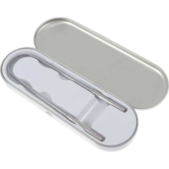 Adult Breath Stainless Scrapers Cleaner Tongue Brushes Fresher Tounge Bpa Eliminate Care Steel Dental Case Silver Rid Iron Cleaners Bad Hygiene for Scraping Kids Shape and with