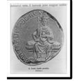 thumbnail image 2 of Historic Framed Print, [Illustration for article The Golden Bull of Hungary, 1222-1972" in LCQJ, Oct. 1972: the golden seal of King Andrew - obverse]", 17-7/8" x 21-7/8", 2 of 9