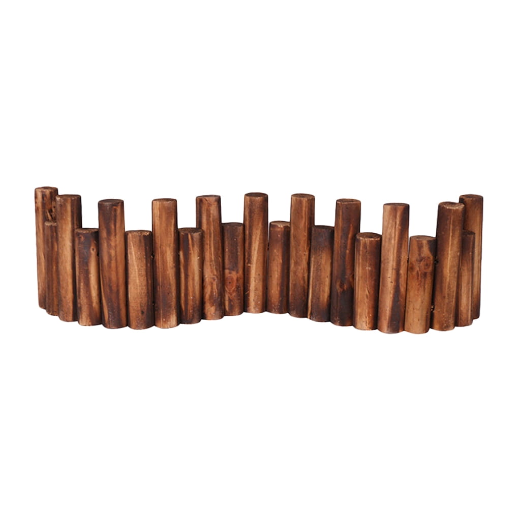 UPGRATOR 1Set Decorative Wood Fence for Outdoor Garden Fence and Yard 33.5x7.9x1.6in