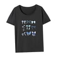 thumbnail image 4 of Camiseta para mujer, ropa de verano, recuerdo femenino, disfraz elegante, cuello redondo S, 4 of 7