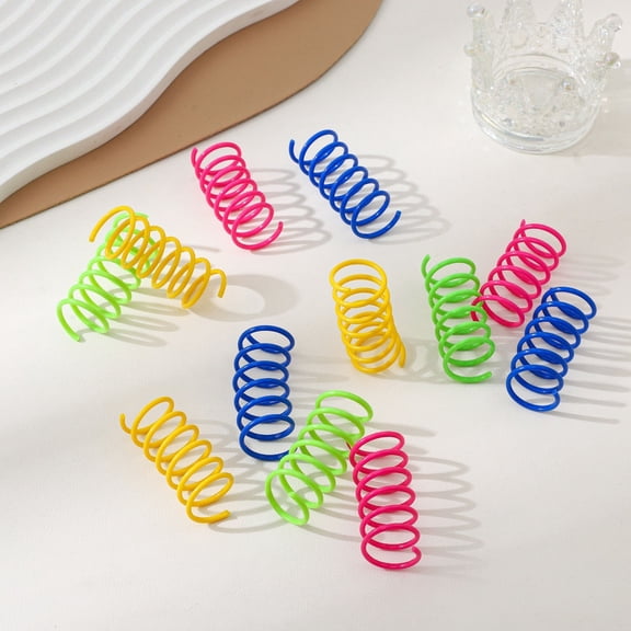 dajkiuy Cat Spring Toy, Cat Kittens Toys Plastic Coil Spiral Springs Interactive Toys Indoor Cats