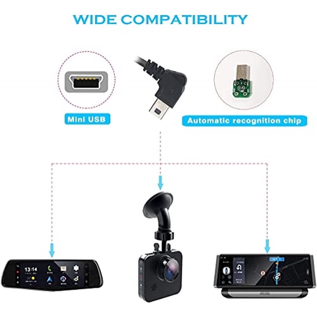 Kit de cableado para cámara de tablero, Mini USB Kit de cable duro Fus
