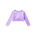 thumbnail image 4 of Yeahdor Kids Girls Long Sleeve Ballet Dance Sweater Cardigan Ballerina Training Wrap Tops, 4 of 5