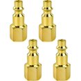 thumbnail image 1 of 1/4 Inch Air Hose Fittings Kit - 4 Pcs Female Thread Quick Connect Adapter for Air Tool and Compressor, Npt Female Plug, 1 of 7