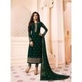 thumbnail image 2 of Ready to Wear Indian Designer Shalwar Kameez Suits Pakistani Churidar Outfits ( Green, L - 42 ), 2 of 5