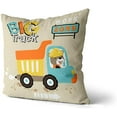 thumbnail image 3 of Queen's designer Pillowcover 20 x 20 inch Cartoon Truck with Bear Driver Kids Animal Decorative Pillows Case Throw Pillow Cover Decorative Home Decor, 3 of 4