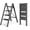 Black, variant on 2 Step Ladder, Folding Step Stool with Wide Non-Slip Aluminum Pedals, Stable and Portable, 330 lbs Capacity, for Home, Kitchen, Office - Black & White