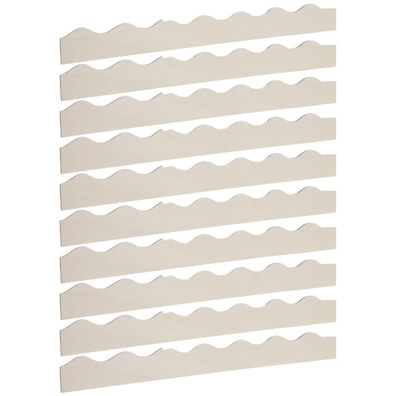 ETHZZLE 12Pcs Wood Edge Trim Decorative Moulding with Scalloped Design for Home Furniture