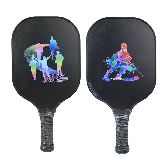 Pickleball Sport,2Pcs Portable Carbon Fiber Pickleball Paddle Pickleball Accessory Striking Appearance